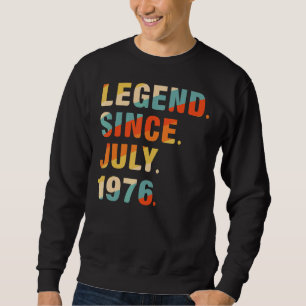 Moletom 46. º aniversário Legenda de 46 anos desde julho d