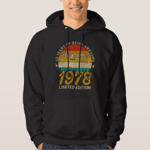 Moletom 47 anos 1978 Retro Incrível 47º presente de aniver