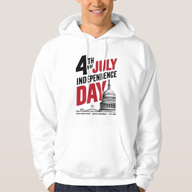 Moletom 4 de Julho 250º Aniversário Dia da Independência (Frente)