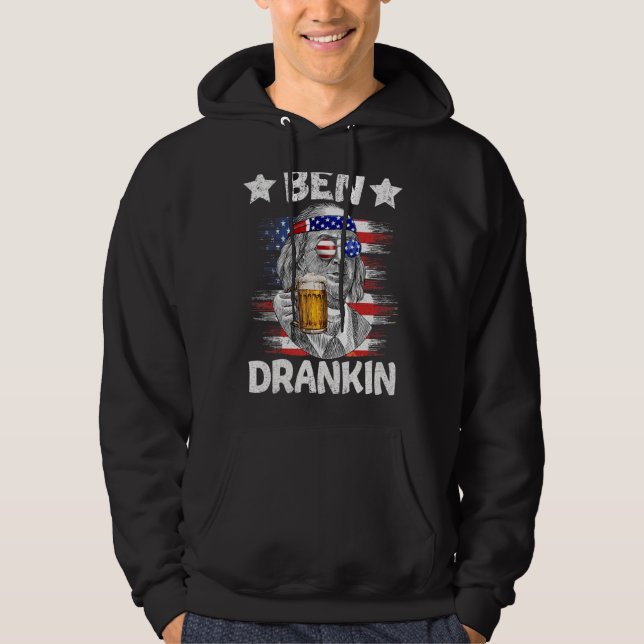 Moletom 4 De Julho Ben Drankin Bebendo Beer Benjamin Fra (Frente)