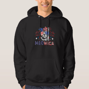 Moletom 4 De Julho Cat Sunglass American Flag Meowica C