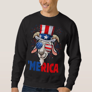 Moletom 4 de julho Homens Caprinos Mulheres EUA Bandeira C