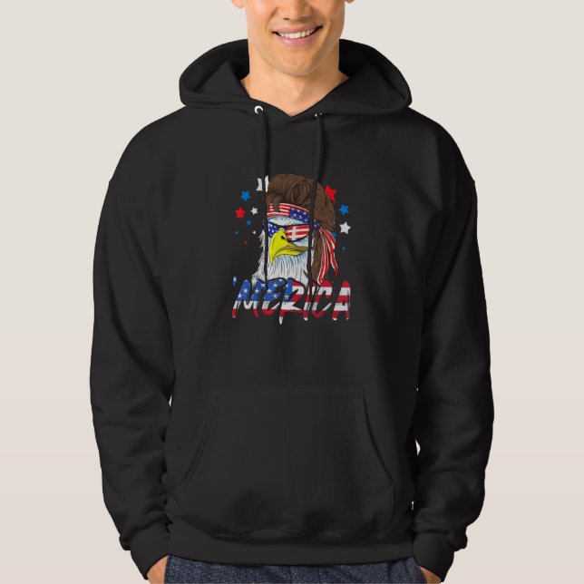 Moletom 4 De Julho Merica Eagle Mullet Usa Flag Americano (Frente)