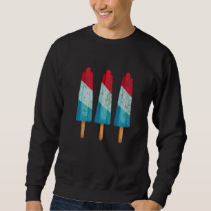 Moletom 4 De Julho Sorvete Azul Azul- Vermelho-Branco