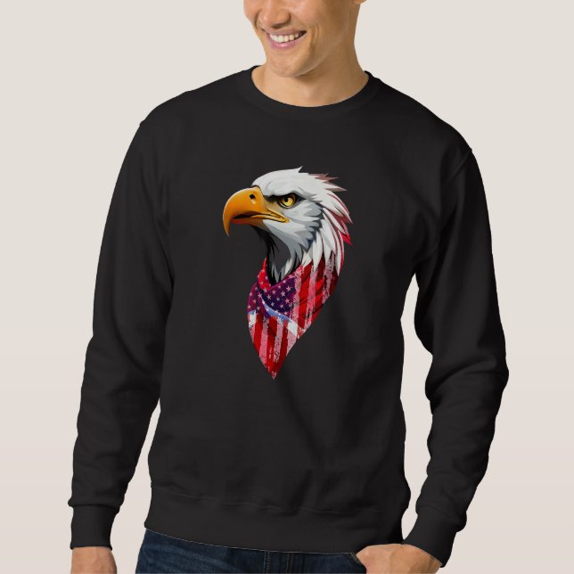 Moletom 4th july American eagle flag Independence Day 1 (Frente)