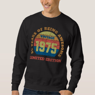 Moletom 50 Anos De Incrível Nascer Vintage Em 1975