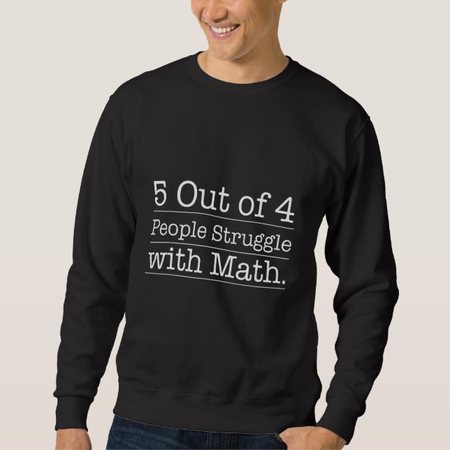 Moletom 5 Em 4 Pessoas De Luta Com Matemática F (Frente)