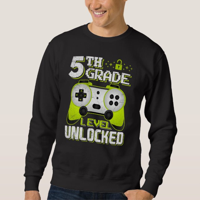 Moletom 5th Grade Level Unlocked Fifth Grade Back To Schoo (Frente)