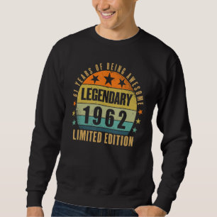 Moletom 61 anos sendo incrível Vintage 1962 Limited Edi