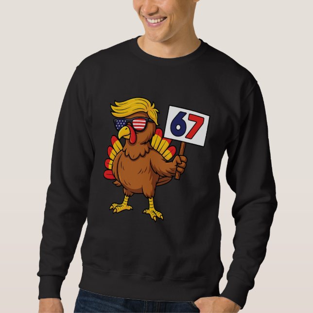 Moletom 67 Meme Thanksgiving Turkey Day Six Seven Funny Tr (Frente)