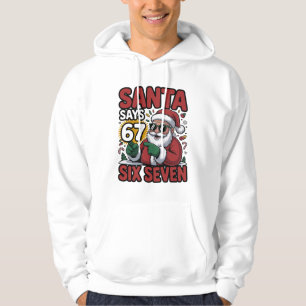 Moletom 67 Seis Sete Meme Divertido de Natal Papai Noel