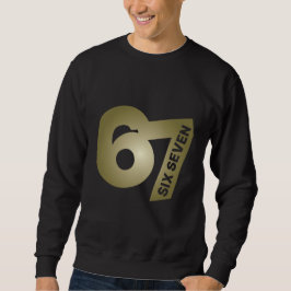 Moletom 67 Six Seven Gold Typography Black 