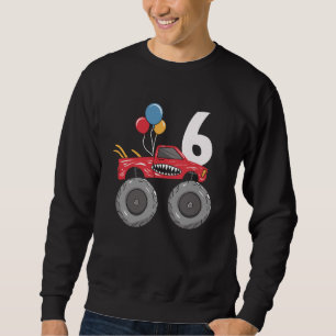 Moletom 6 anos de 6 Monster Truck Birthday Boy 6