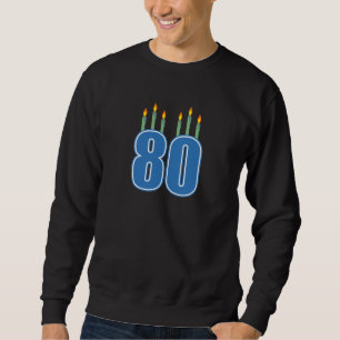 Moletom 80 velas do aniversário (azul/verde)