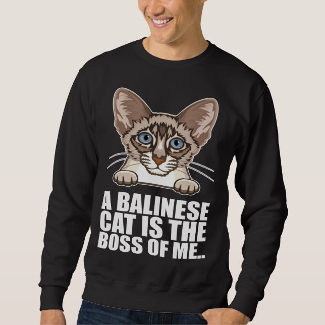 Moletom A balinese cat is the boss of me (Frente)
