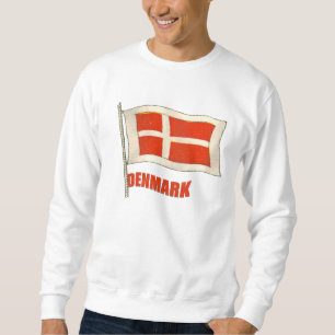 Moletom A bandeira Dansk do vintage de Dinamarca ventila