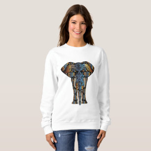 Moletom A camisola das mulheres astecas do elefante