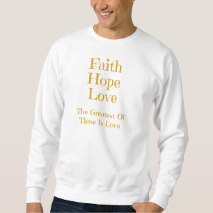 Moletom A camisola dos homens da esperança e do amor da f