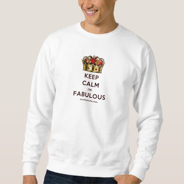 Moletom A coroa dourada vermelha fabulosa da SlipperyJoe m (Frente)