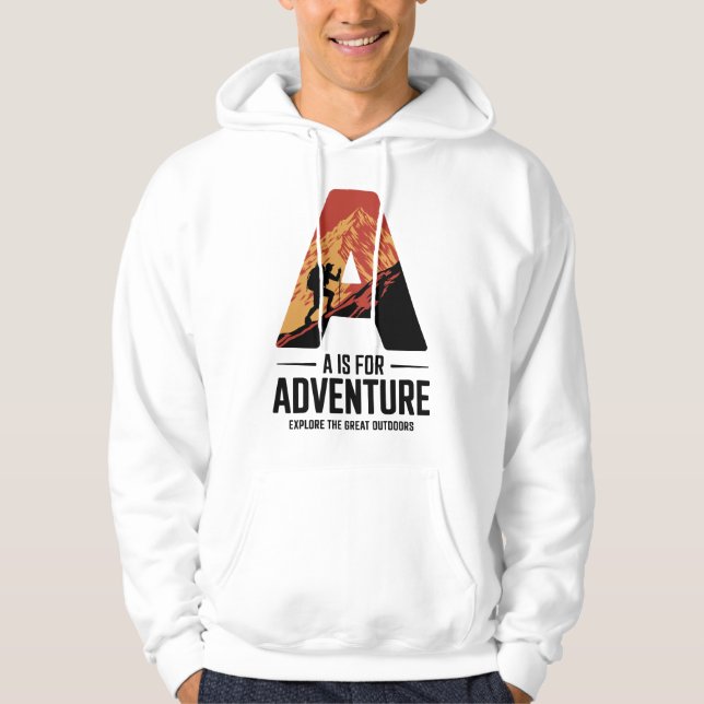 Moletom A é para Adventure Hiking Mountain Design (Frente)