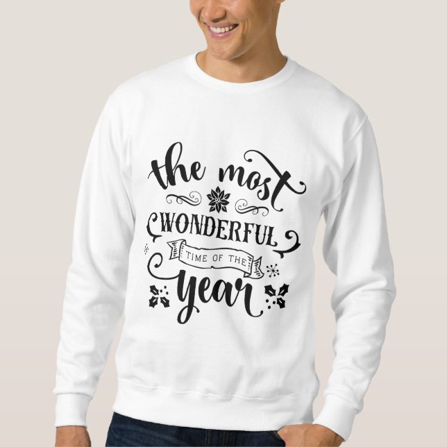 Moletom A época mais maravilhosa...- Camisola de Natal (Frente)