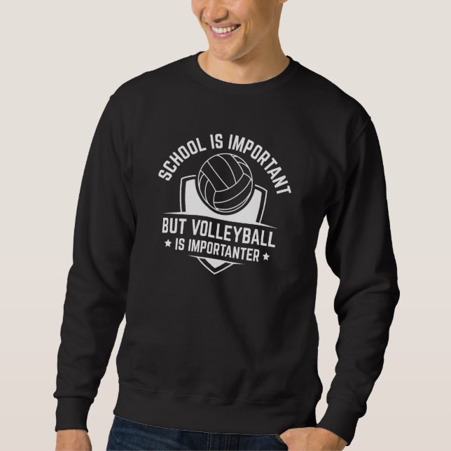Moletom A Escola É Importante Mas O Voleibol É Importante (Frente)