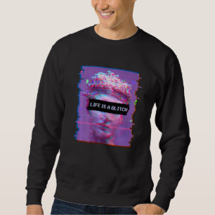 Moletom A Estética Vaporwave David Statue Life É Uma Falha