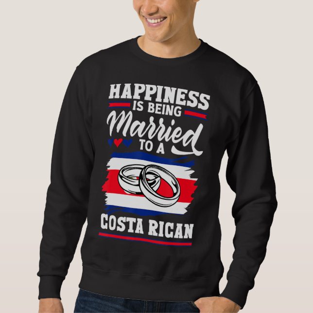 Moletom A Felicidade Da Costa Rica Está Sendo Casada Com U (Frente)
