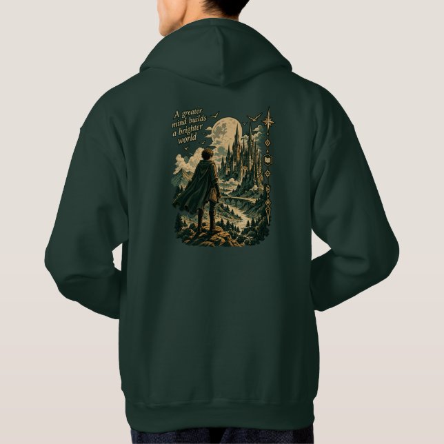 Moletom A Greater Mind Builds A Brighter World (Verso)