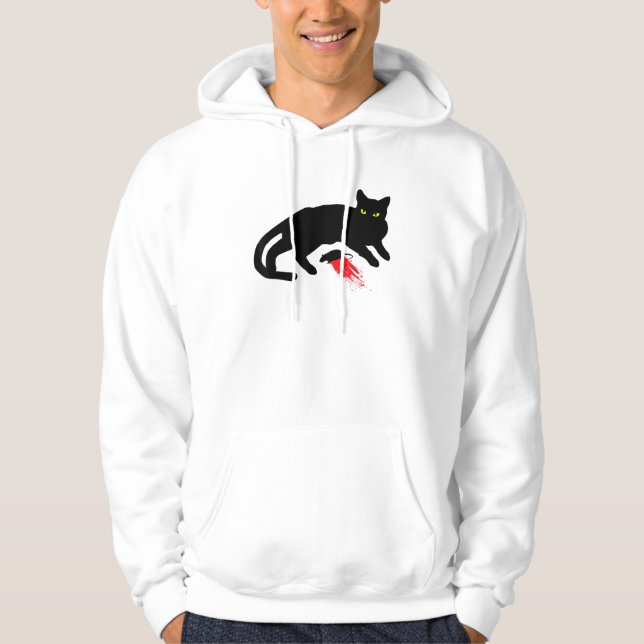 Moletom A Killer de Gato Preto Instala o Gótico do Rato do (Frente)