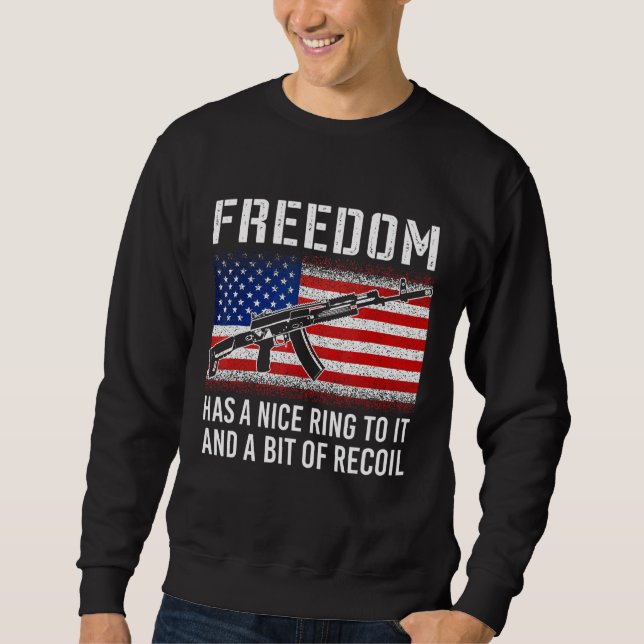Moletom A Liberdade De Bandeira Dos Eua Tem Um Bom Anel E  (Frente)