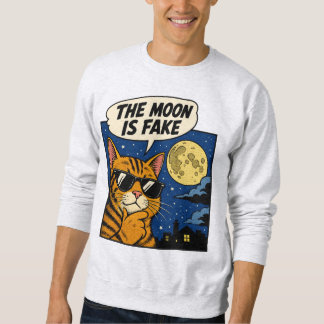 Moletom A Lua é Falsa - Gato Conspiração
