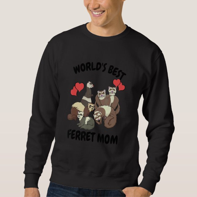 Moletom A mãe de Pet Ferret 1 é a melhor do mundo (Frente)