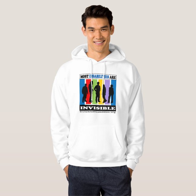 Moletom A maioria de inabilidades são invisíveis - Hoodie (Frente Completa)