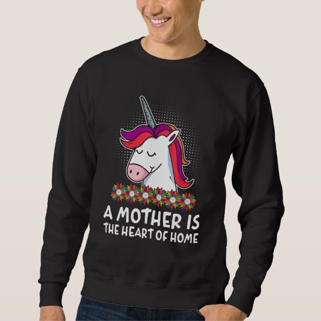 Moletom A Mother is the Heart of Home Mother s Day Mom Par (Frente)