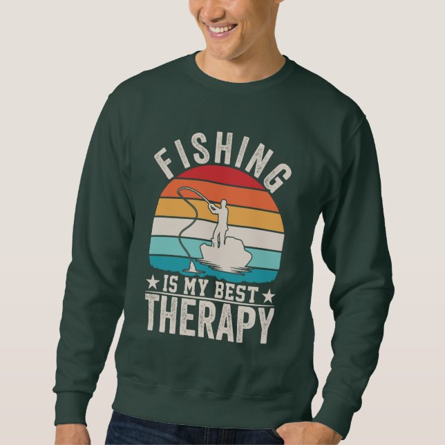MOLETOM A PESCA É A MINHA MELHOR TERAPIA (Frente)