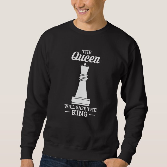 Moletom A Rainha Vai Proteger O Rei Xadrez (Frente)