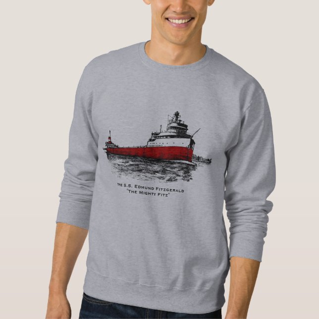 Moletom A S.S. Edmund Fitzgerald ~ "The Mighty FITZ" (Frente)