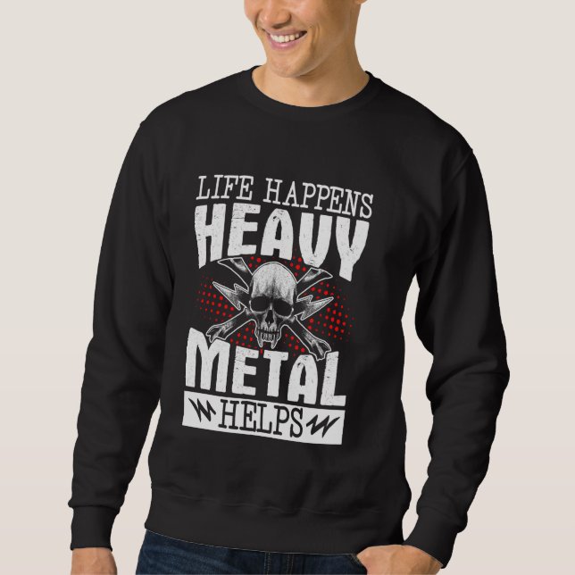 Moletom A Vida Acontece Heavy Metal Ajuda (Frente)