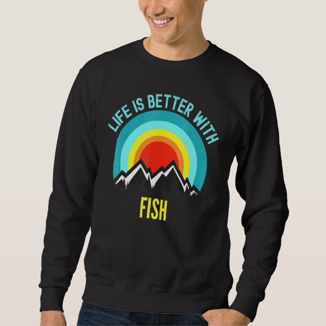 Moletom A Vida Dos Peixes É Melhor Com Os Peixes (Frente)