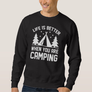 Moletom A vida é melhor acampar