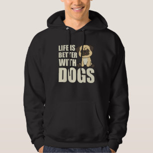Moletom A Vida É Melhor Com Cães Doce Cachorro Marrom