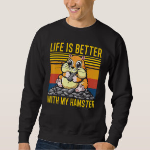 Moletom A Vida É Melhor Com Minha Equipe de Roupas de Rato