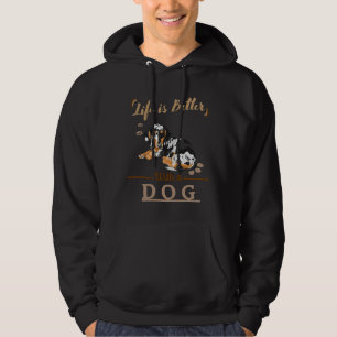 Moletom A Vida É Melhor Com Um Dachshund Cachorro