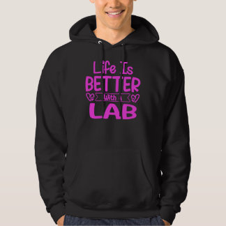 Moletom A Vida É Melhor Com Um Lab Rosa