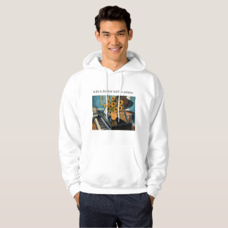 Moletom A vida é melhor com um piano - Ótima camiseta!