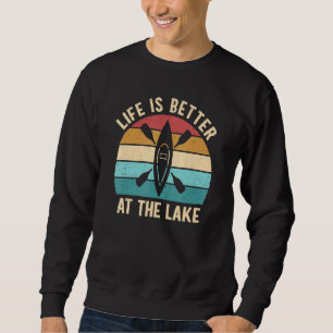 Moletom A Vida É Melhor No Lago Exterior Canoe Kayak Pad