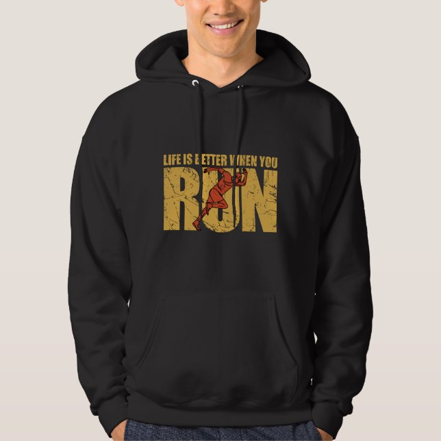Moletom A Vida É Melhor Quando Você Corre (Frente)