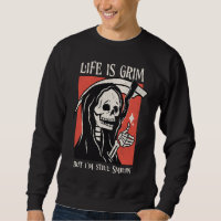 A Vida É Um Grim Funny Grim Reaper Engraçado Sarcá