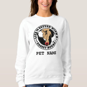 Moletom A Vida Personalizada Do Basset Hound É Melhor